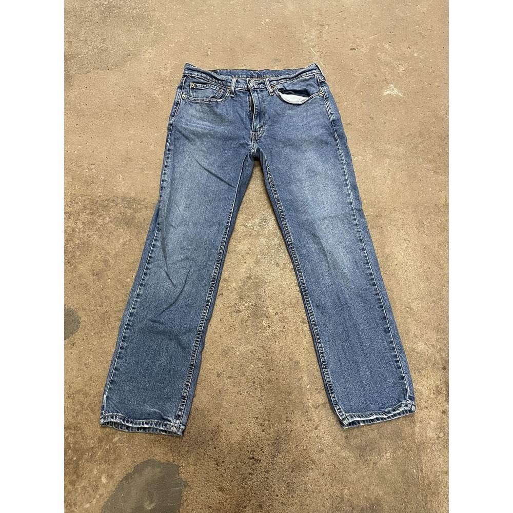Levis 514 Jeans Womens W34 L30 Medium Wash Blue Straight‎ Leg Stretch Denim